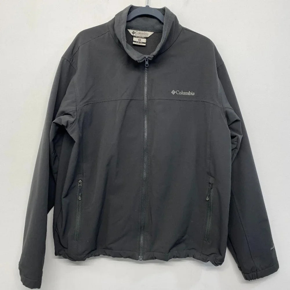 Columbia Soft Shell Omni Shield Interchange Lined‎ Black Jacket Full Zip Size XL
